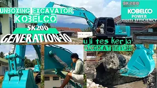 unboxing excavator KOBELCO SK200-10