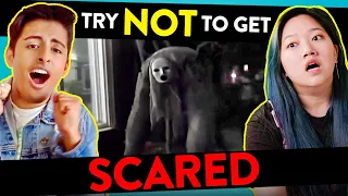 College Kids React To Try Not To Get Scared Challenge ft. Karan Brar