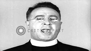 Father Charles Coughlin addresses the nation in Washington DC and speaks about th...HD Stock Footage
