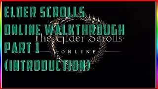 ELDER SCROLLS ONLINE WALKTHROUGH PART 1 (INTRODUCTION)