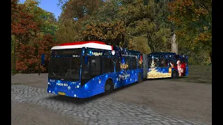 OMSI 2 gameplay: VanHool New AG300 - Novio 4641 'Christmas' - Route 2: Weezenhof - Neerbosch Oost