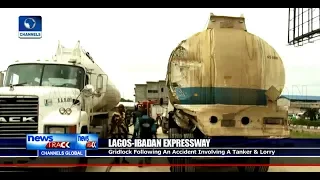 Tanker Accident Causes Gridlock On Lagos Ibadan Expressway