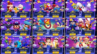 EVOLUTION OF BRAWL PASS UNLOCK SCREENS | SEASON 1 to 13