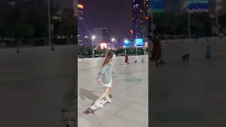 China longboard  girls dancing Tiktok 小红书 #longboardinglifestyle #longboarding #longboardgirl