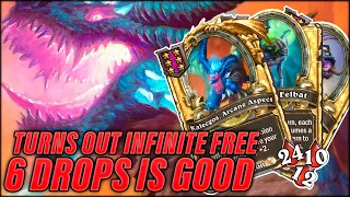 Turns Out Getting Infinite 6 Drops for Free is Good | Dogdog Hearthstone Battlegrounds