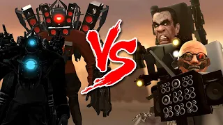 Titan Cameraman e Titan Speakerman Vs G-man e Scientist Toilet - Batalha de rap