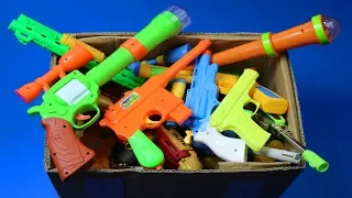 Box Full Of Toys! My Massive Gun Toys Arsenal - Real & Fake Nerf Guns Toys & Military equipments