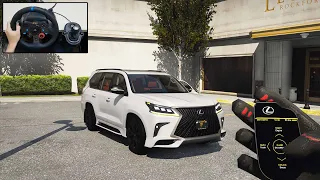 2021 Lexus LX 570 Super Sport | POV Drive - GTA 5 Steering Wheel - Logitech G29 Gameplay