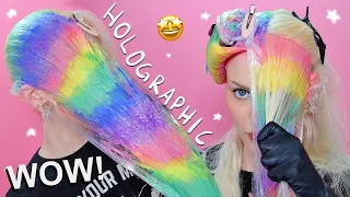 I tried the Holo/Prism hair trend.... again. AND IT LOOKS SO GOOD!!!