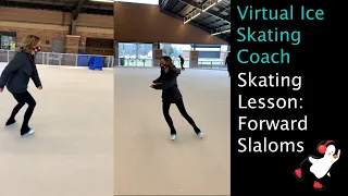 Ice Skating Lesson: Beginner Series, Forward Slaloms