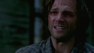 Supernatural season 8 episode 23 when Sam gets hurt scene - the angels r falling scene