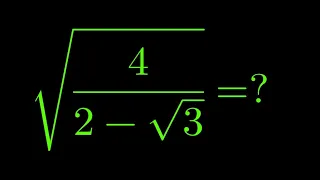 Japanese | A Nice Math Radical Problem| How To Simplify This