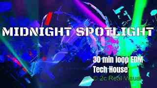 30 MIN LOOP | Midnight Spotlight | EDM Tech House | Intense 4K Ultra HD Visuals