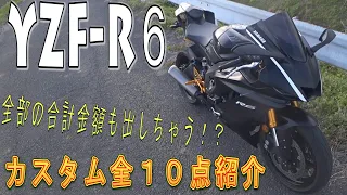 【YZF-R６】カスタム全１０点を紹介していく!大満足だぜ！