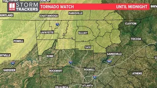 Tornado watch issued for part of north Georgia | 6 pm forecast