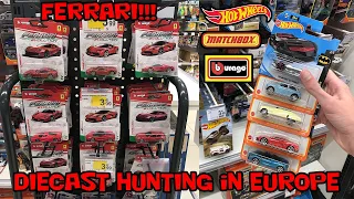 Diecast Hunting in Europe! Hot Wheels, Matchbox and Bburago Ferraris!!!