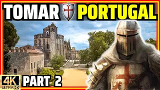 Томар, Португалия: удивительный замок и монастырь тамплиеров! (Часть 2) [4K]