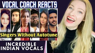 Vocal Coach Reacts: Real Voice Without Autotune - Indian Singers!