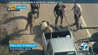 Deputy tackles assault suspect to the ground in dramatic end to chase in Ventura County I ABC7