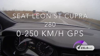 Seat Leon ST Cupra 280 Acceleration 0-250 km/h GPS