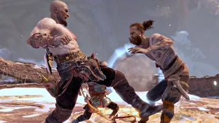 Original Kratos With Goatee Father-Son Combo Vs Baldur (Free Camera Mode) God of War UNSEEN Before