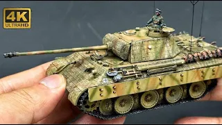 1 minute build 1/72 Panther A Tank Model - Dragon -Tiger - Max Wünsche - Zimmerit