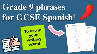 Spanish phrases to use in the GCSE Spanish writing exam!