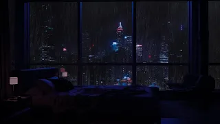 Beat The Unpleasant Sound 💦| Listen And Enjoy The Relaxing Atmosphere of Rainy Night with Thunder