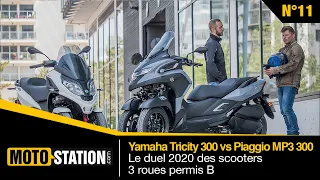 Yamaha Tricity 300 vs Piaggio MP3 300 : LE duel 2020 des scooters 3 roues permis B