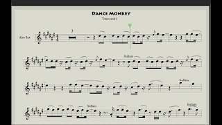 Tones and I - Dance Monkey (Sheet Music for Saxophone Alto)