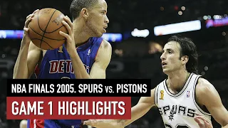 Throwback NBA Finals 2005. San Antonio Spurs vs Detroit Pistons Game 1 Highlights HD 1080p