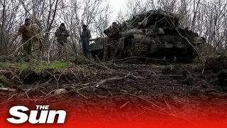 Ukrainian tank units get ready for counteroffensive on the frontline