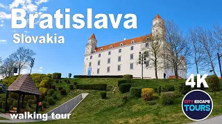 Bratislava, Slovakia 🇸🇰 Walking Tour April 2022 City Centre (4k UHD 60fps) | Complete Tour