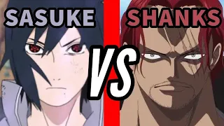 SASUKE VS SHANKS WHO WILL WIN?!? - reacting to fan animation with my girlfriend