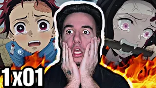 FIRST TIME REACTION to DEMON SLAYER !!