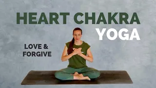 Yoga for the HEART CHAKRA - 15 Minutes for Love & Compassion of the Fourth Chakra