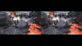 Company of Heroes Online - fusileros y lanzallamas contra puma - stereoscopic 3D