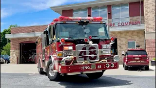 Hershey Fire: Gas Leak Engine 48 Responding