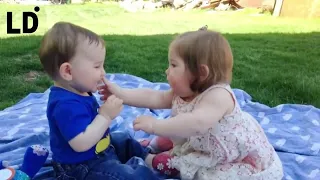 Funniest Moments Of Siblings Playing Together - funniest twin babies