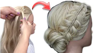 3 strand and infinity braid || easy updo by Sandi Monzon