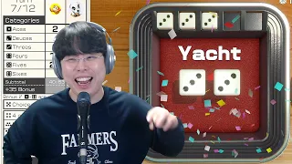 The funniest dice game in the world🤣 (Yacht Gameplay)