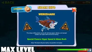 WereWorlf Shark info ! (Max Level 10) Full Gameplay - Hungry Shark Evolution