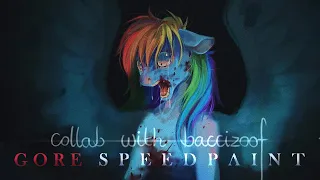 [HEAVY GORE/13+] Rocket To Insanity (COLLAB) - MLP Speedpaint