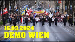 POLIZEIEINSATZ bei DEMO in Wiener Innenstadt 16.03.2024