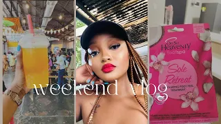 VLOG|Unplanned weekend|Went to markets@Sheds|Jays African Cuisine|Aunty duties|Foot peel treatment