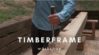 Tiny Timber Frame Workshop Pt.1: Foundation and Sill Plate Mortises // Plans Available