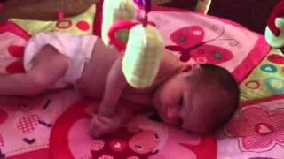 Noelle's tummy time in her gym