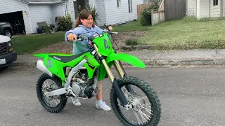 Larry's First Time Racing His New KX250 Dirt Bike