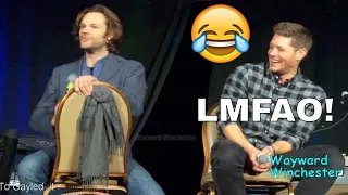 Jensen Can't Stop Laughing! At Jared's German Speaking Fail