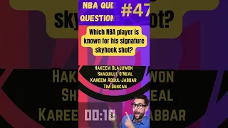 NBA QUESTION #47 Which NBA player is known for his signature skyhook shot?